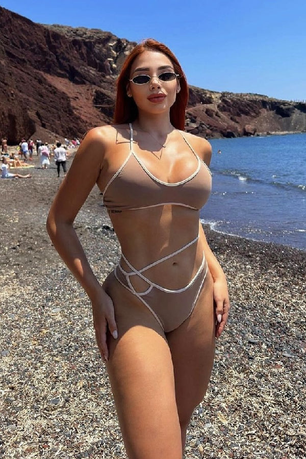 Cala Top Nude and Caramel