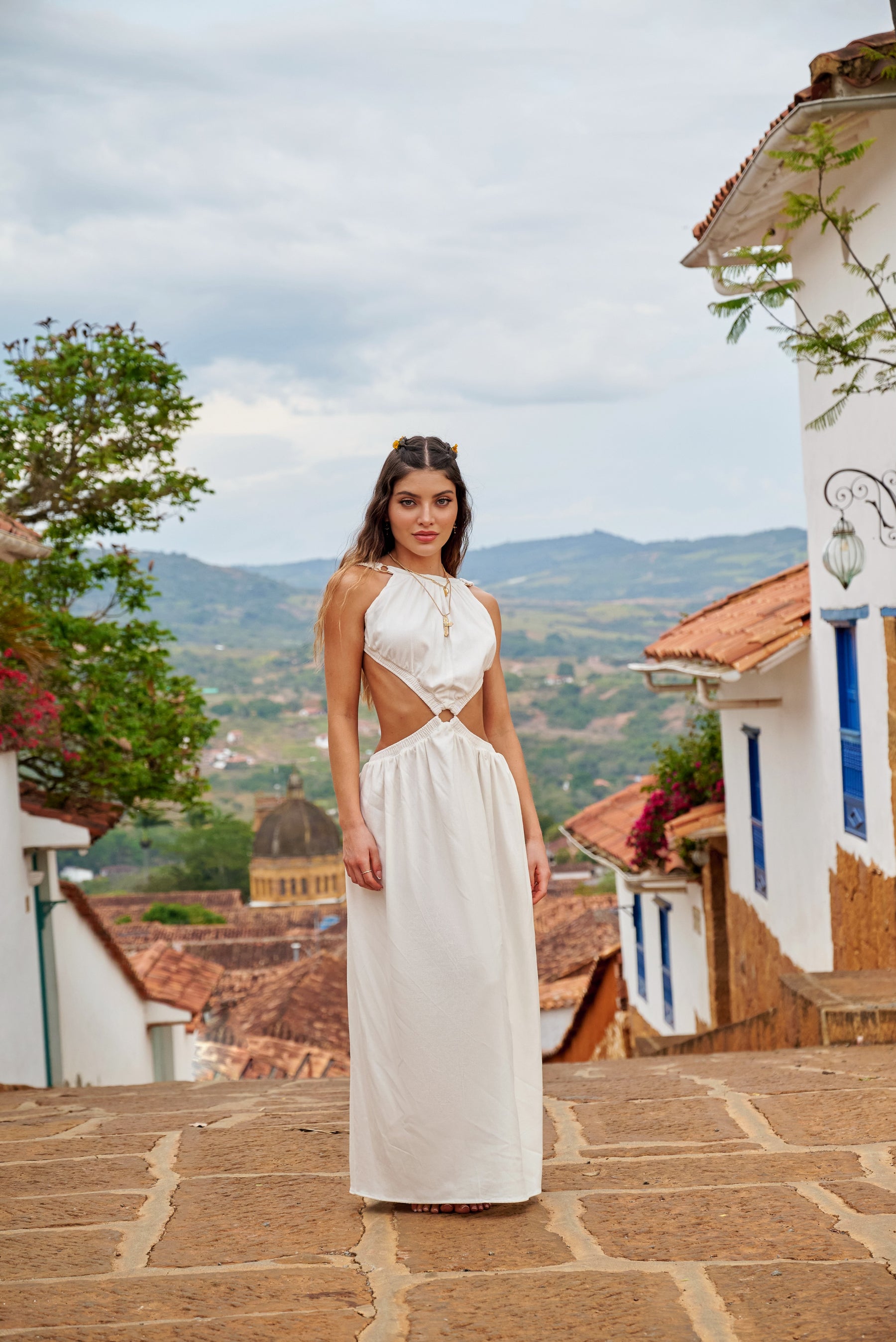 Amarilis Maxi Dress Ivory