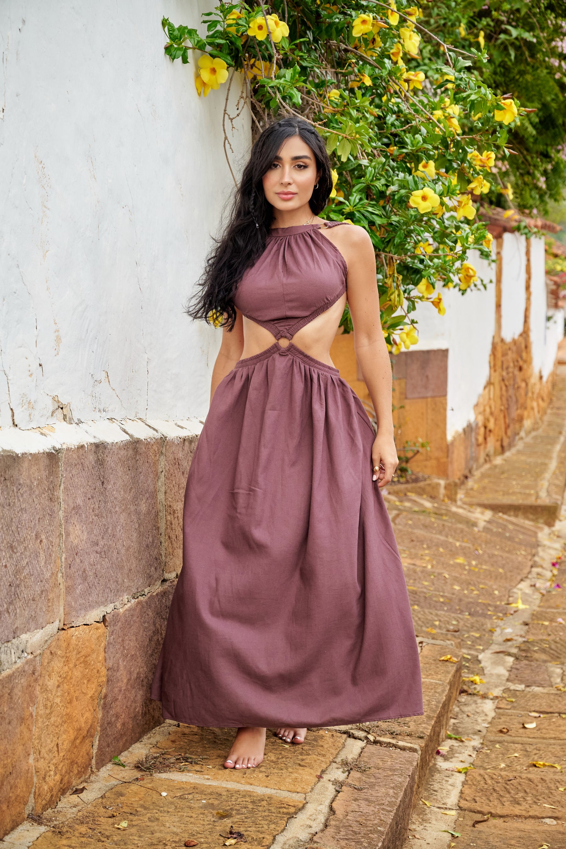 Amarilis Maxi Dress Brown