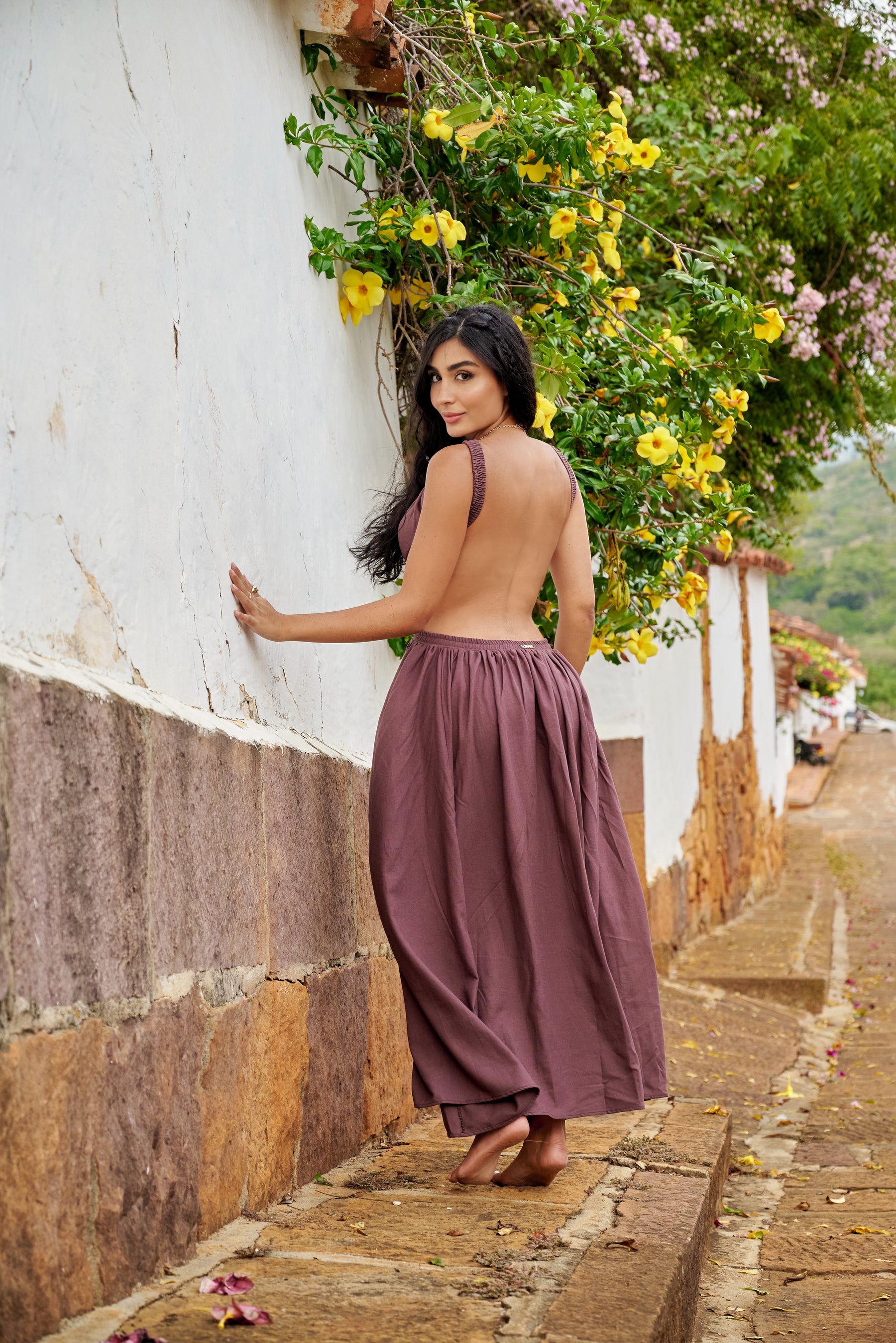 Amarilis Maxi Dress Brown