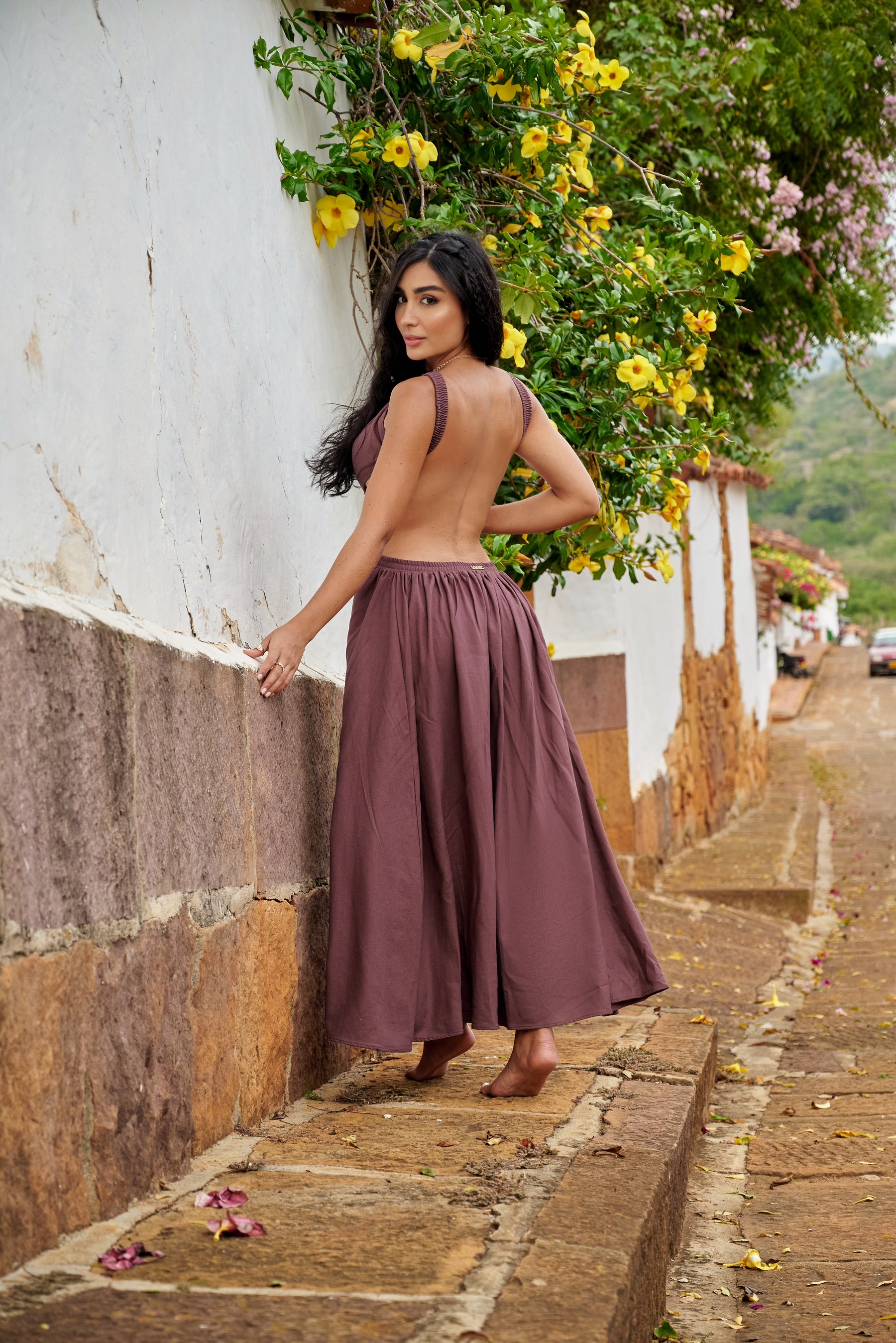 Amarilis Maxi Dress Brown