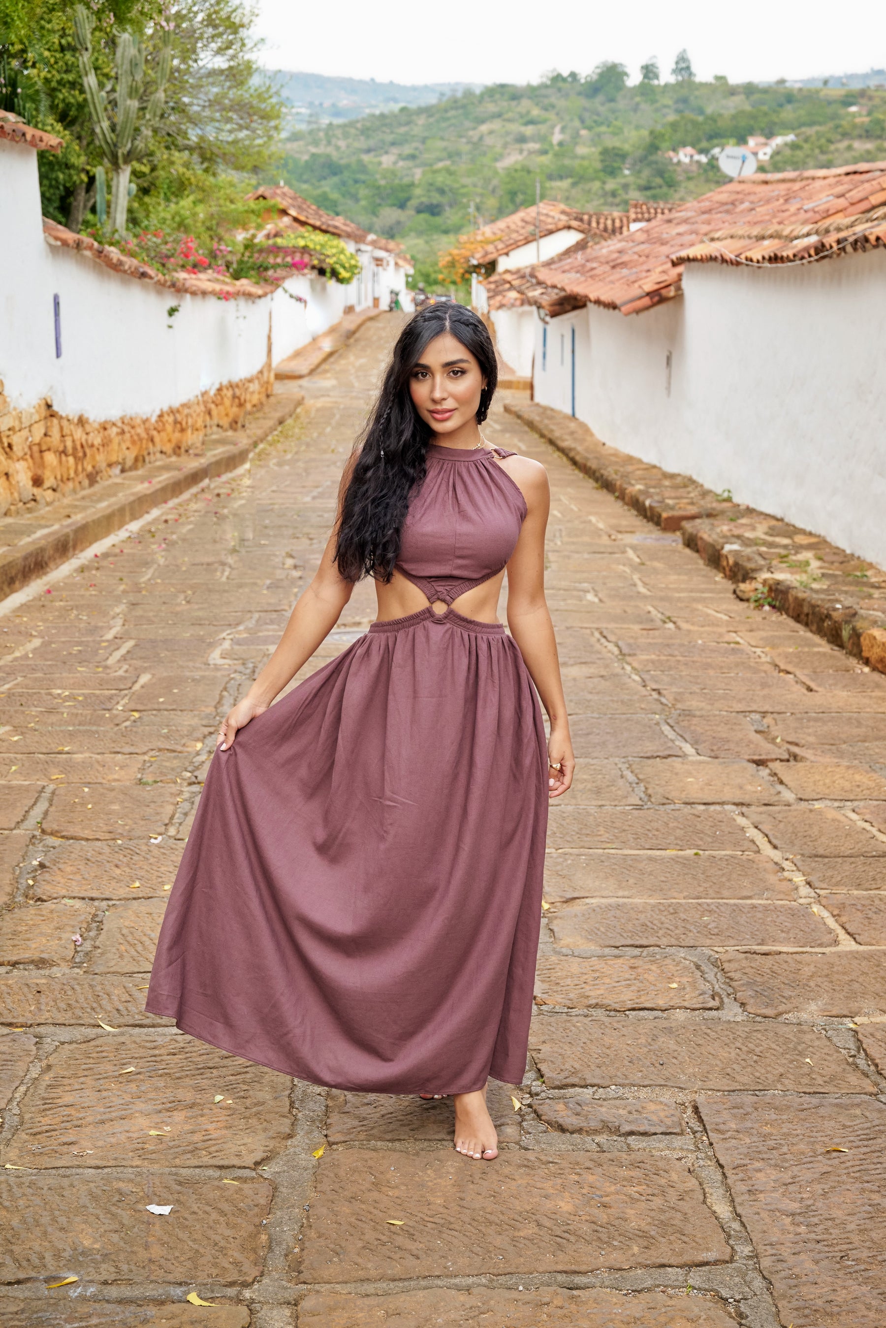 Amarilis Maxi Dress Brown