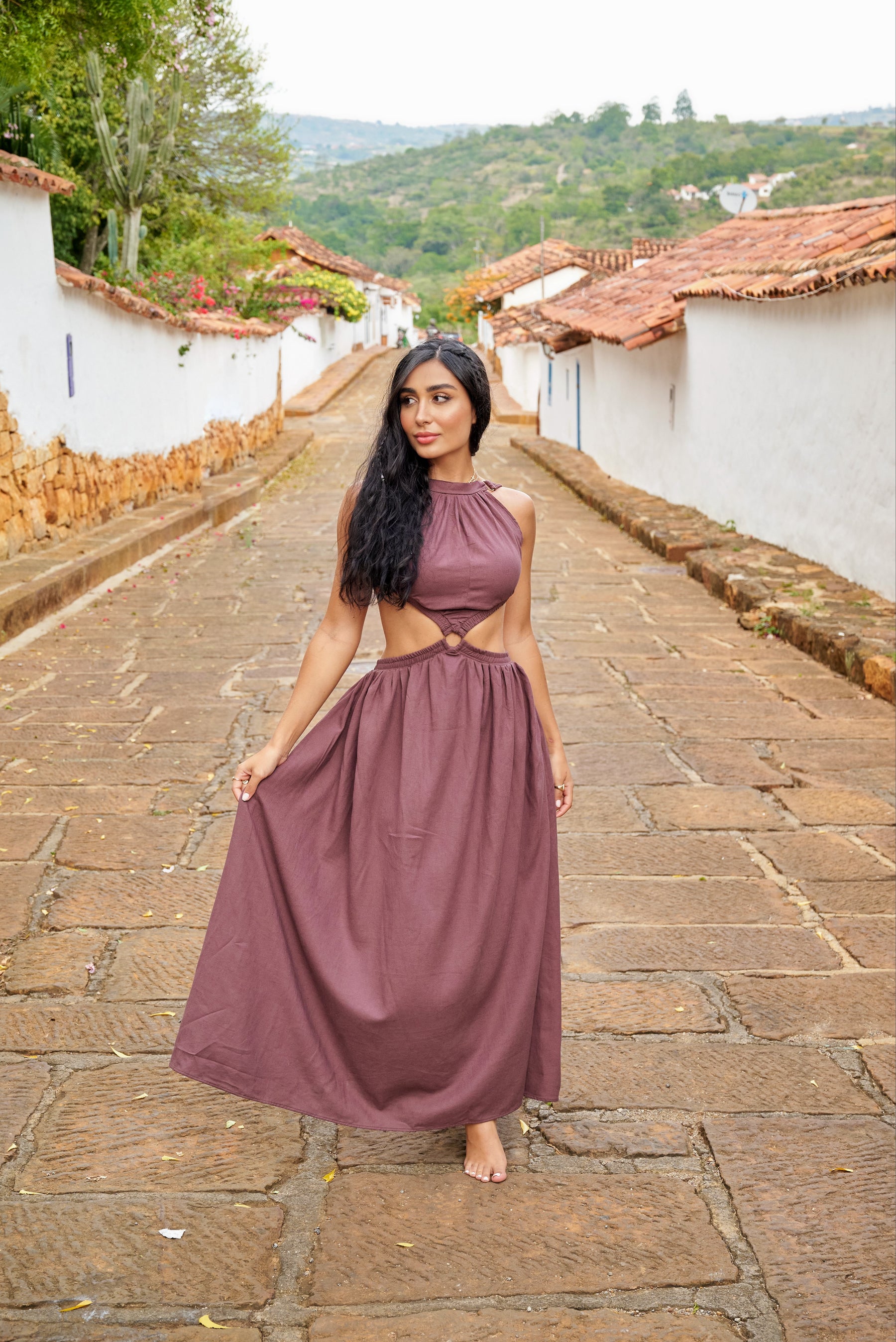 Amarilis Maxi Dress Brown