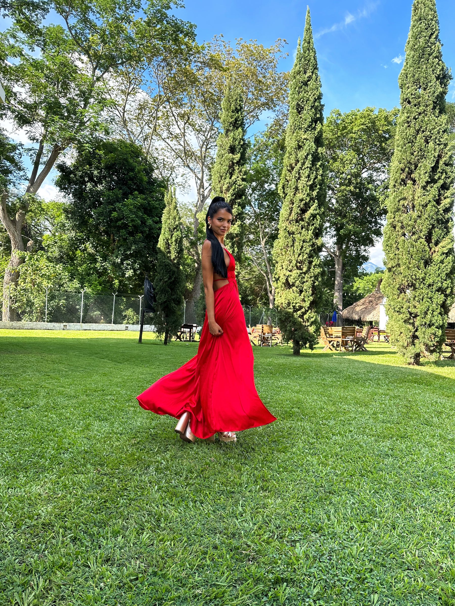 Ibiza Maxi Luxe Dress Red