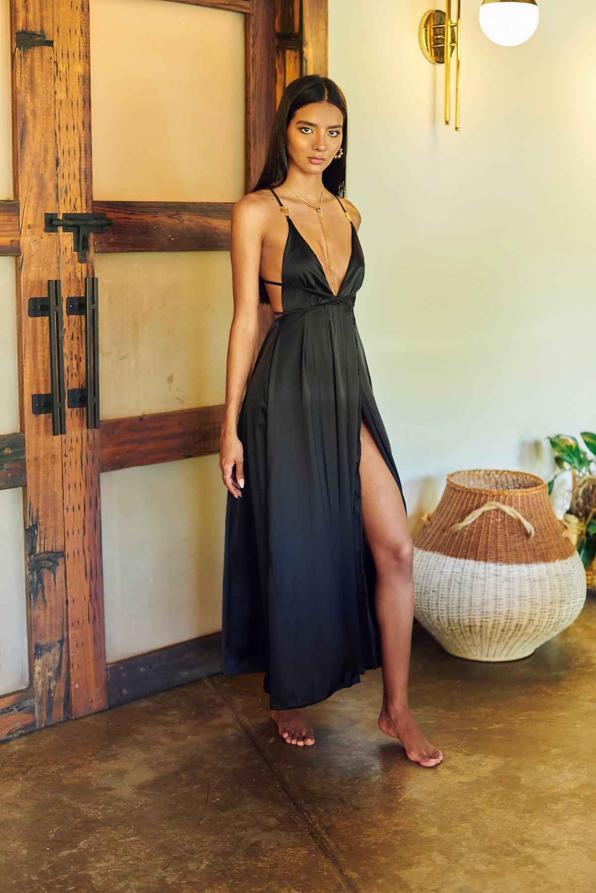 Ibiza Maxi Luxe Dress Black