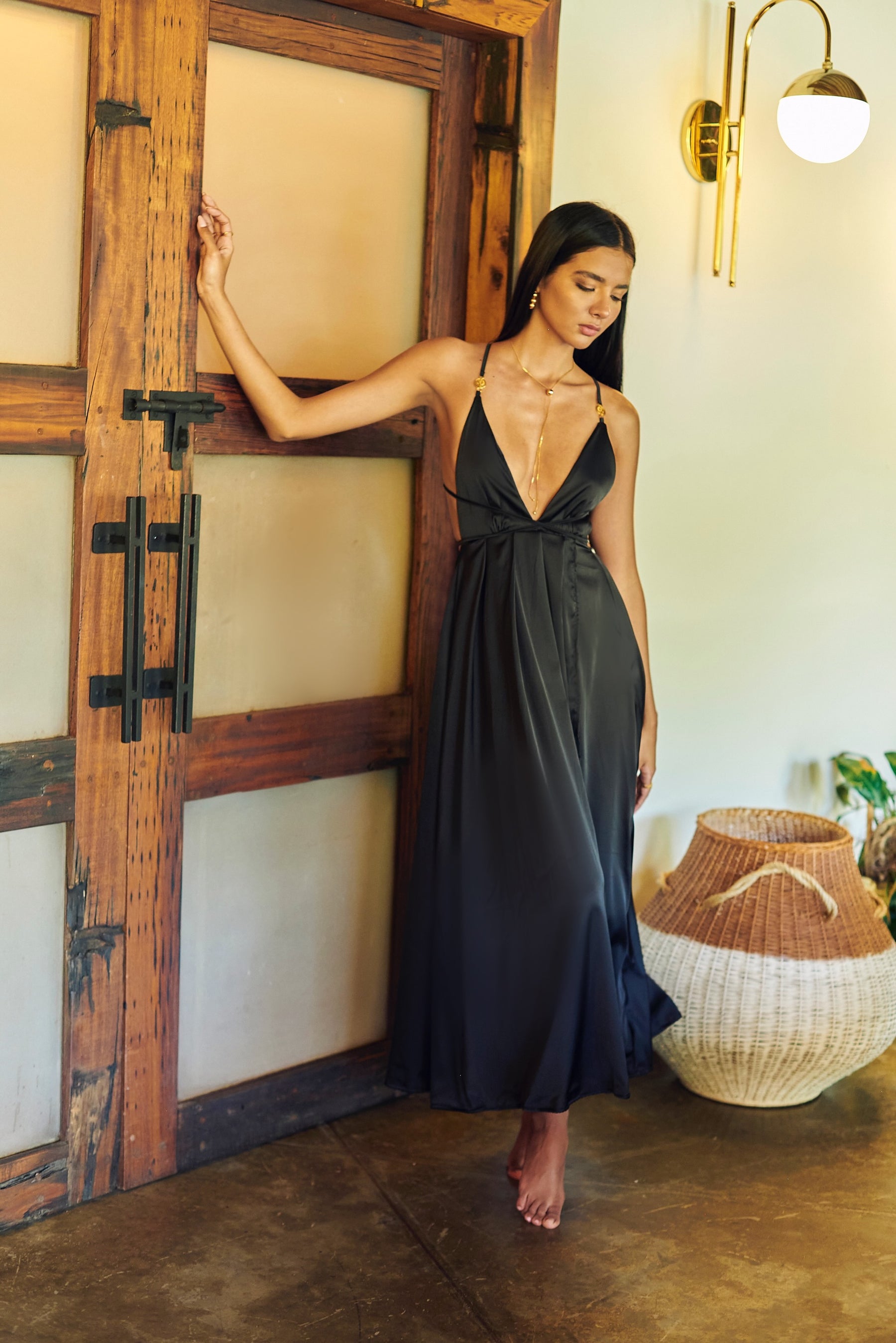 Ibiza Maxi Luxe Dress Black