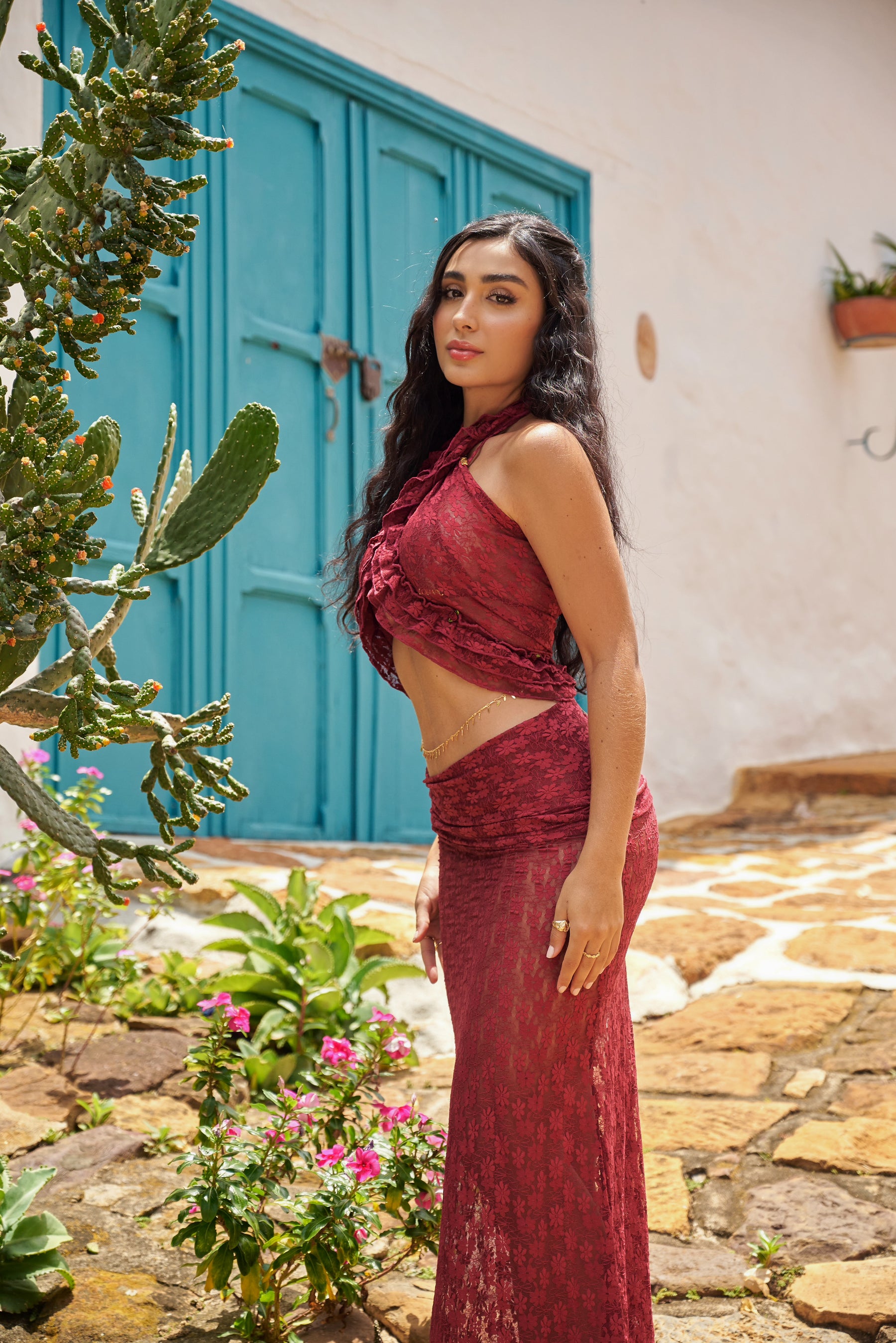 Mosquetta Maxi Skirt Wine