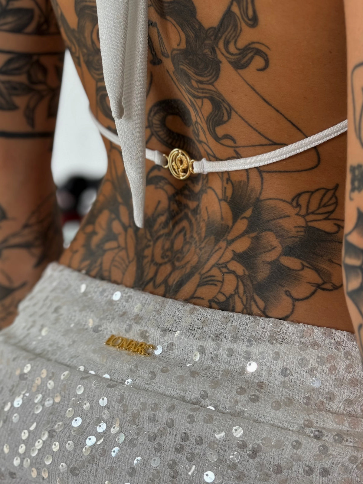 Gigi Short White Sequins