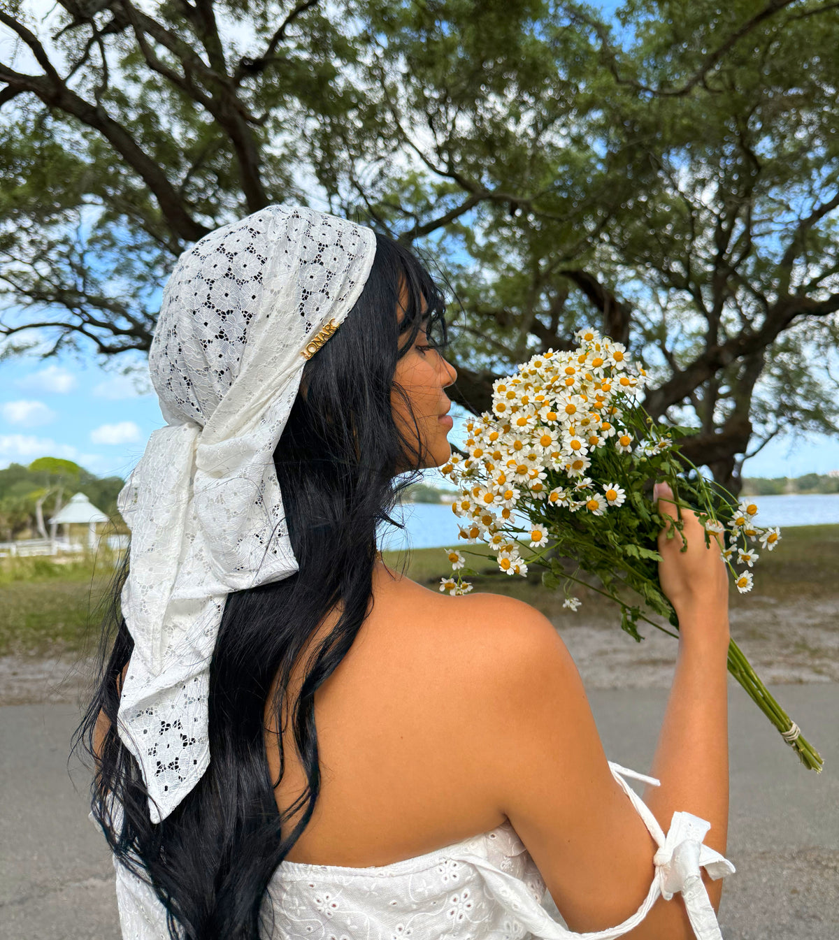 Margarita Scarf White