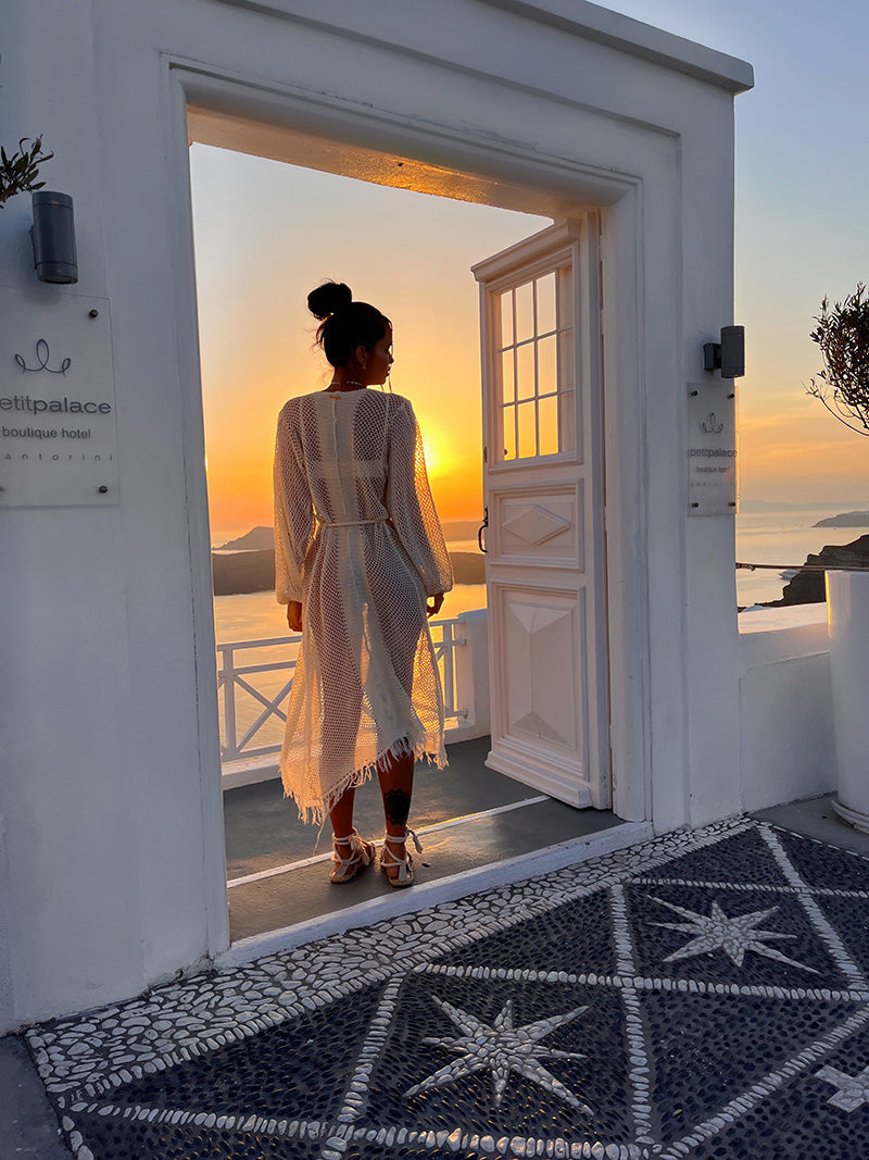 long sleeve beach cover up