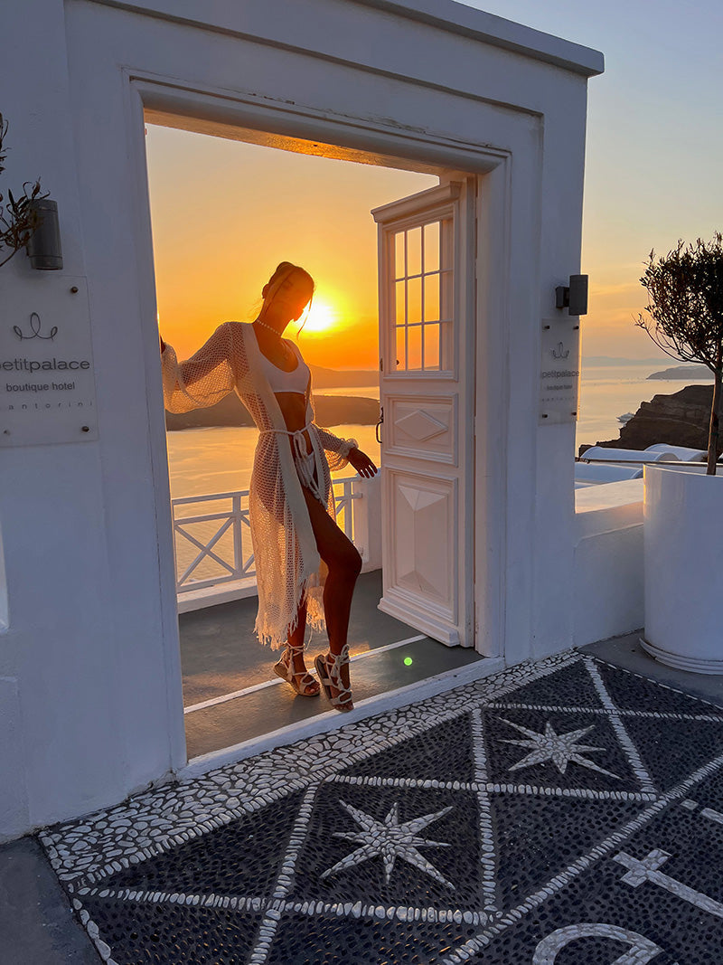 Acacia Kimono Bathing Cover Up Open Front