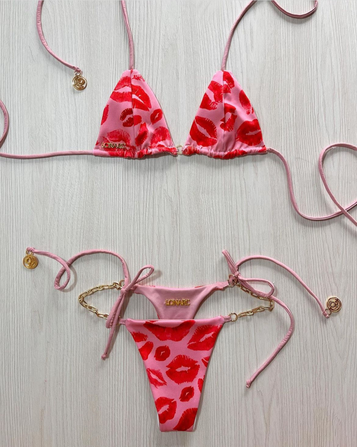 Ambar Bottom Kisses Print and Old Rose