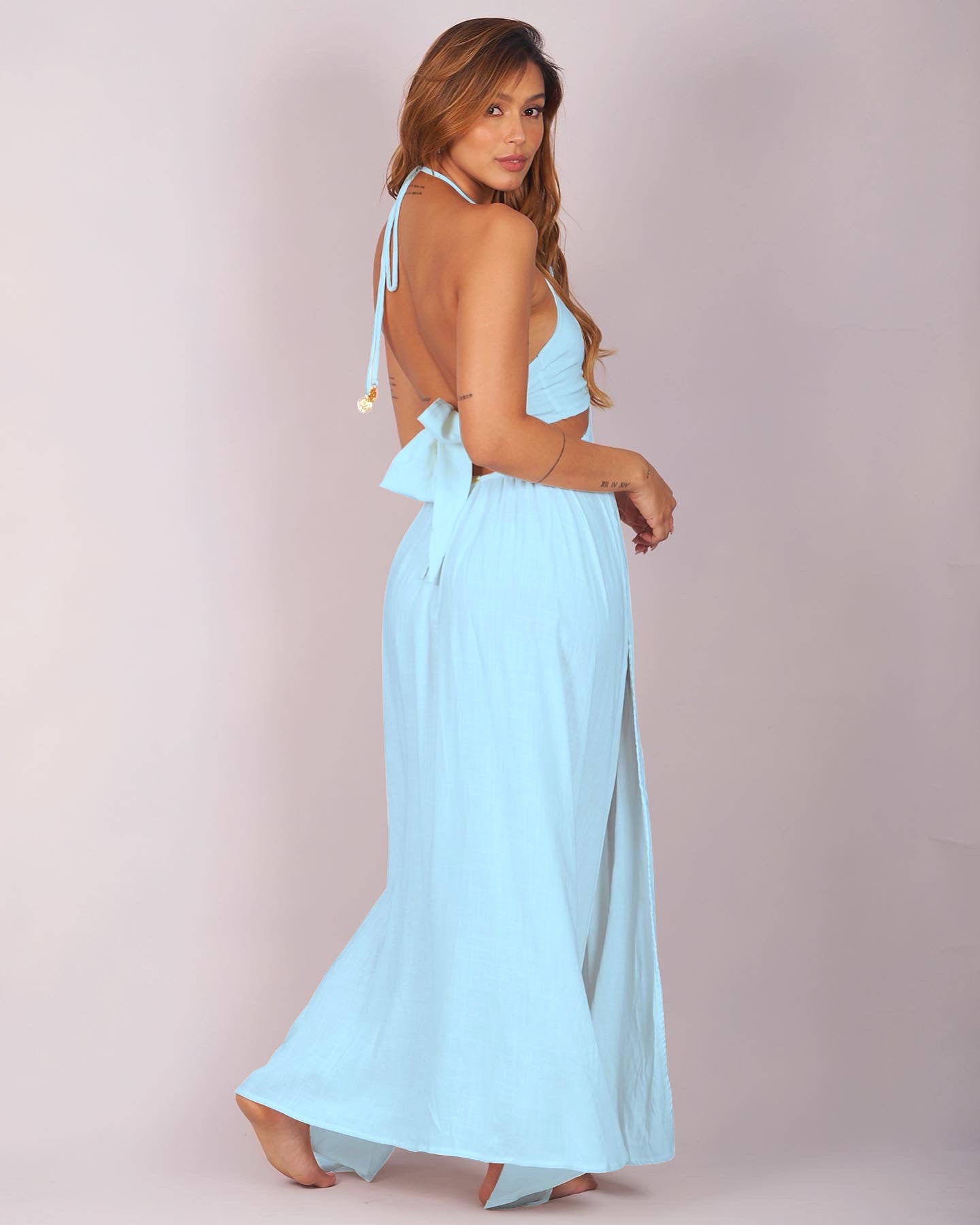 Santorini Dress Baby Blue