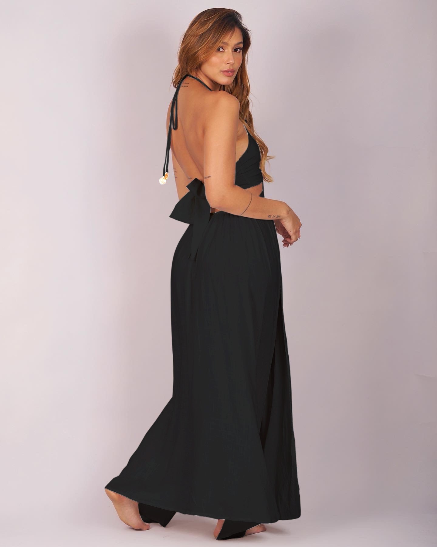 Santorini Dress Black