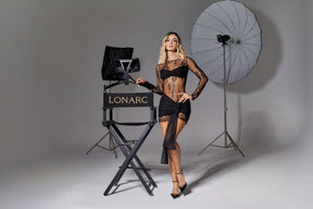 Lady Lace Mini Dress Black