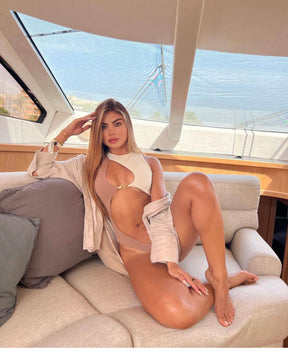 Caoba One Piece Caramel and White Cream