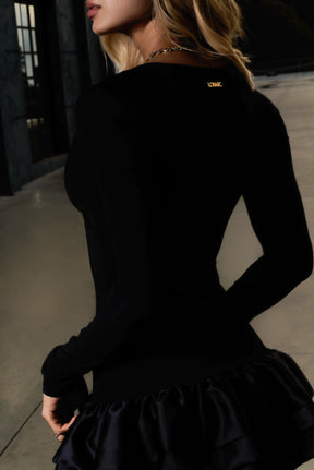 Ballerina Sleeve Dress Black