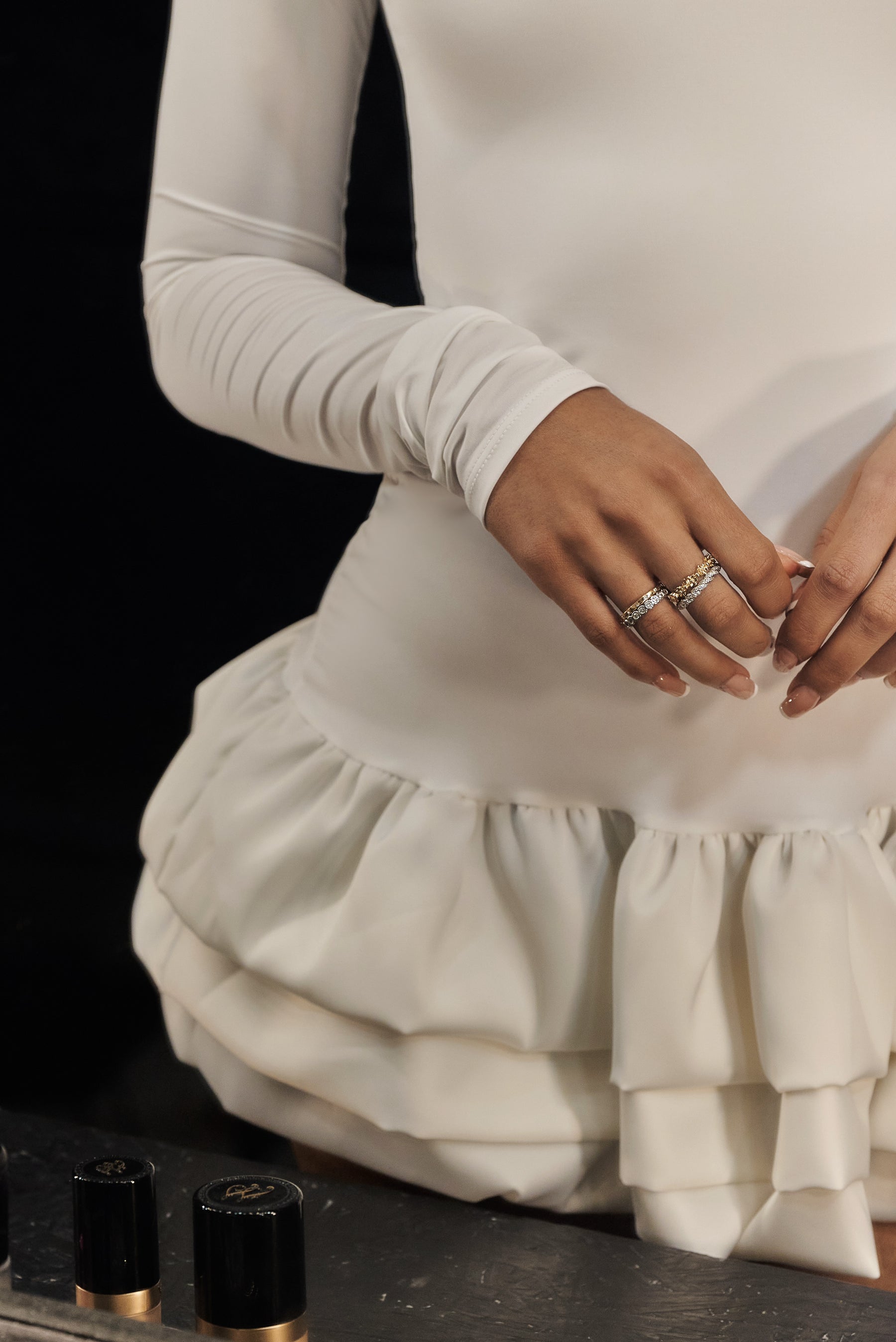 Ballerina Sleeve Dress Ivory