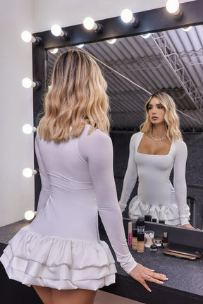 Ballerina Sleeve Dress Ivory