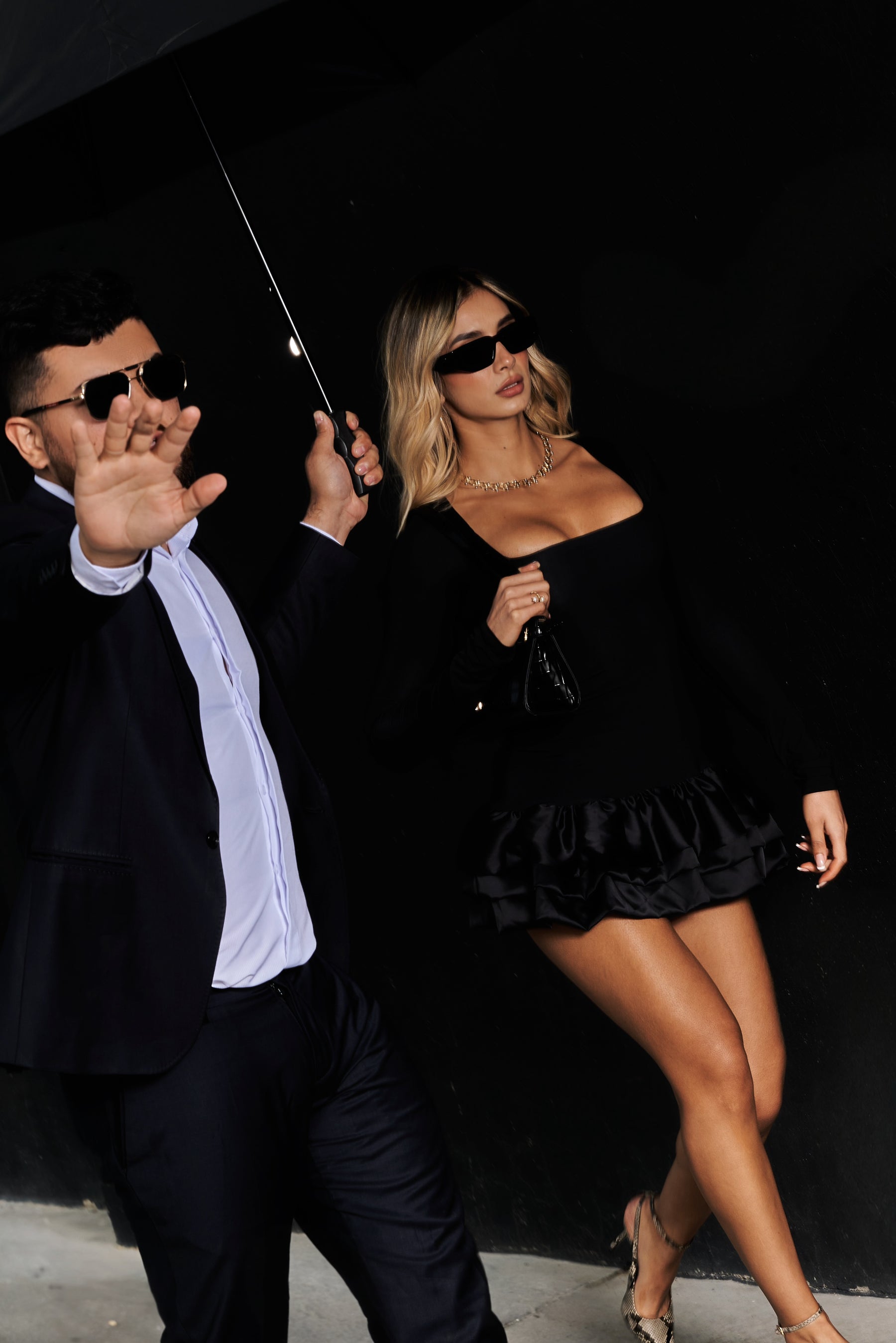 Ballerina Sleeve Dress Black