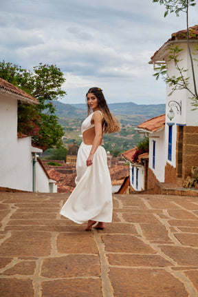 Amarilis Maxi Dress Ivory