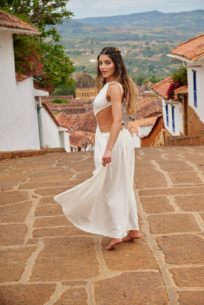 Amarilis Maxi Dress Ivory