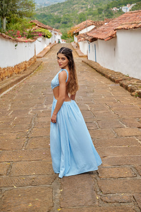 Amarilis Maxi Dress Baby Blue