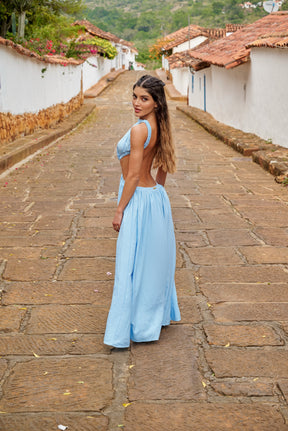 Amarilis Maxi Dress Baby Blue