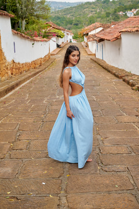 Amarilis Maxi Dress Baby Blue