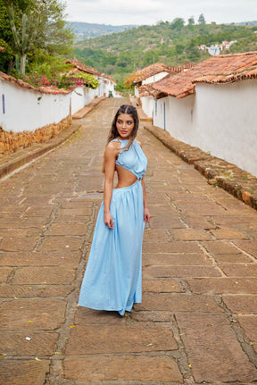 Amarilis Maxi Dress Baby Blue