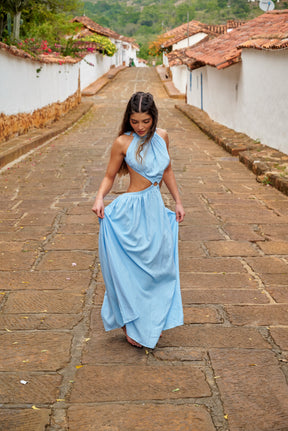 Amarilis Maxi Dress Baby Blue