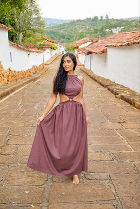 Amarilis Maxi Dress Brown