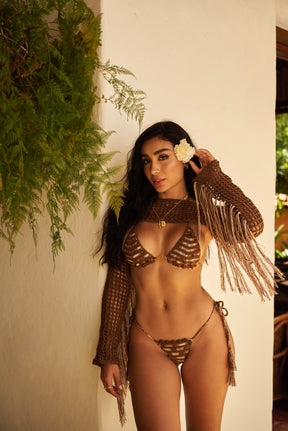 Amaranto Shoulder Shrug Brown