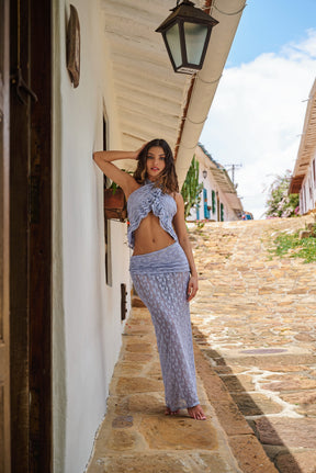 Mosquetta Maxi Skirt Baby Blue