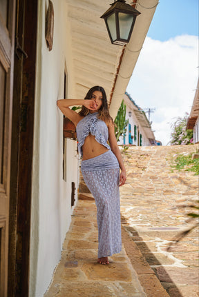 Mosquetta Maxi Skirt Baby Blue
