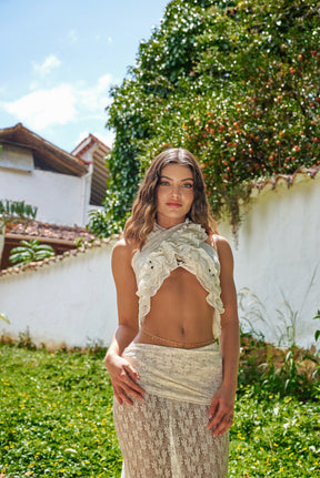 Mosquetta Maxi Skirt Ivory
