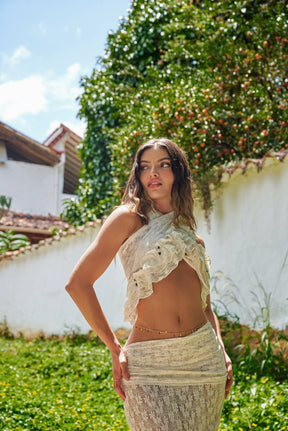 Mosquetta Maxi Skirt Ivory