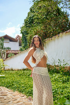 Mosquetta Maxi Skirt Ivory