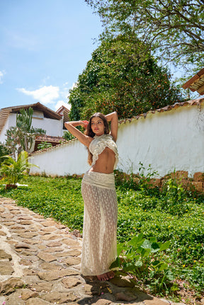 Mosquetta Maxi Skirt Ivory