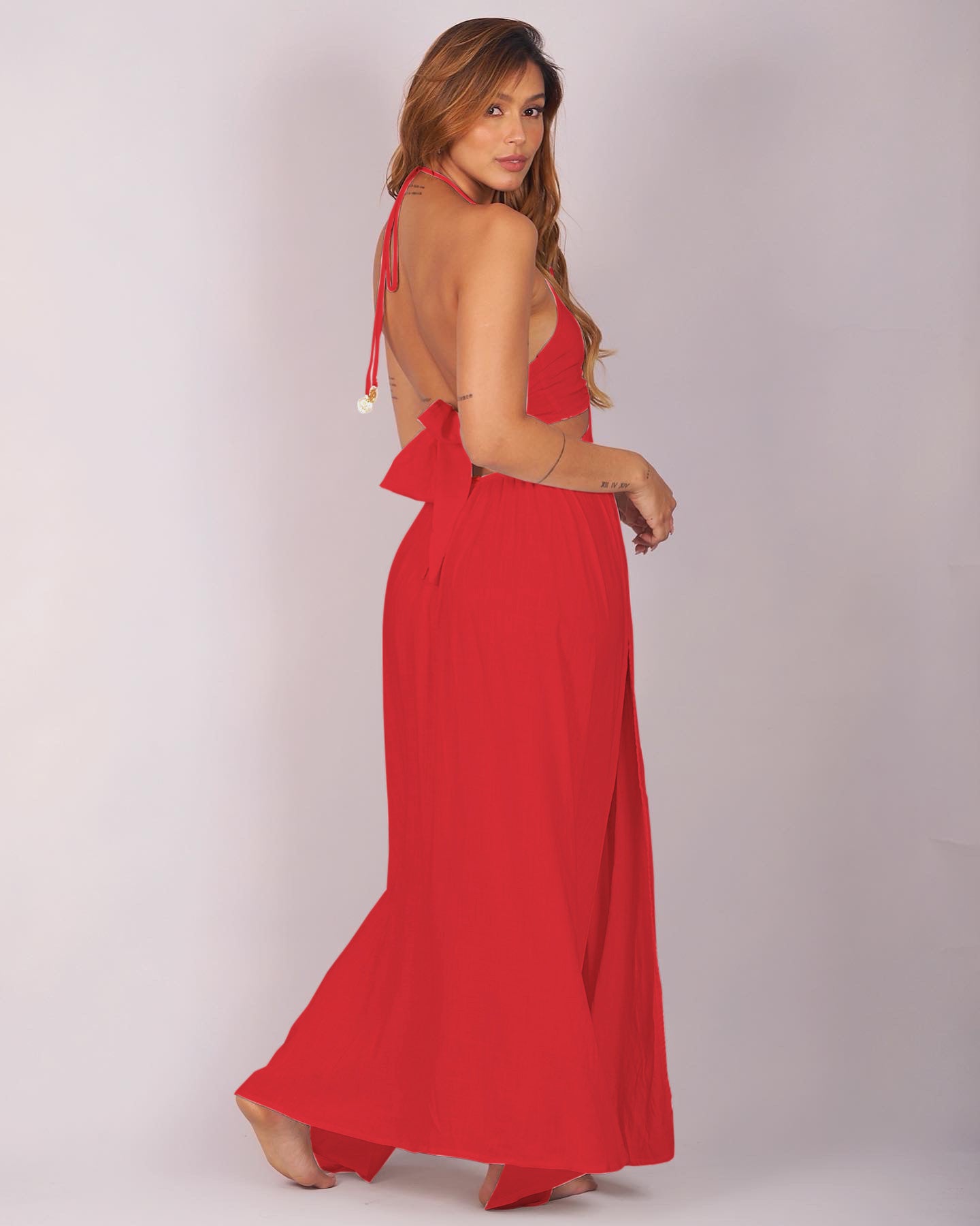 Santorini Dress Red